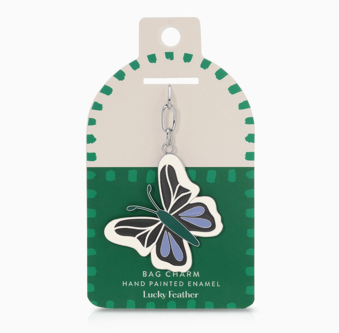 Enamel Bag Charm - Butterfly