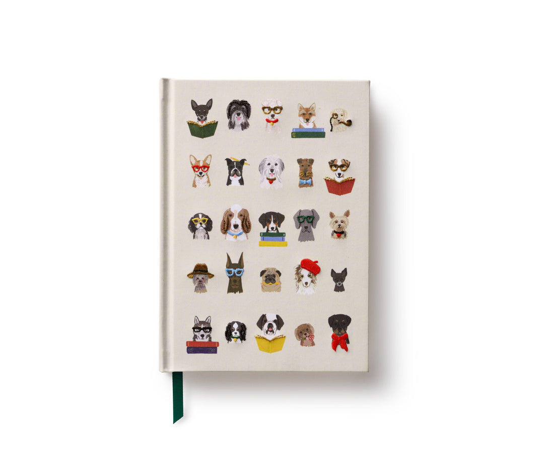Studious Dogs Embroidered Journal