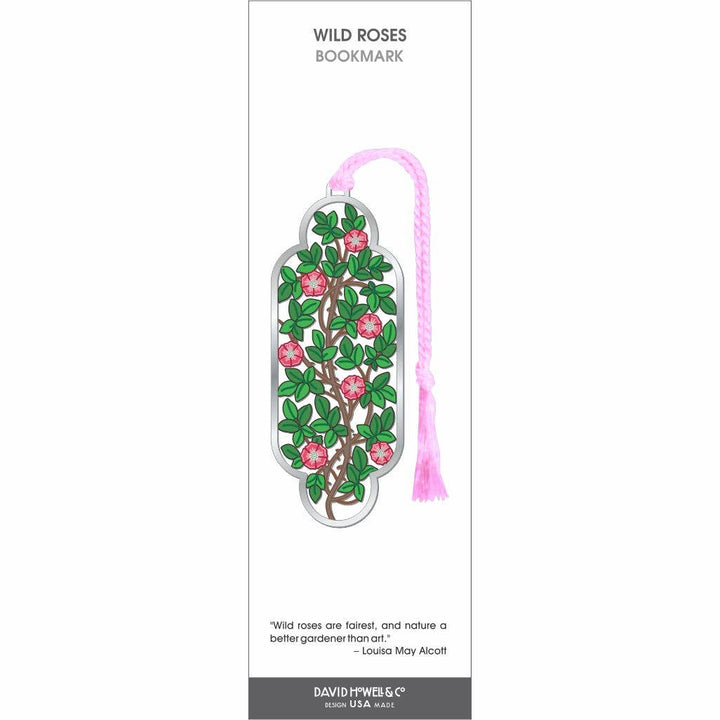 William Morris Wild Roses Metal Bookmark