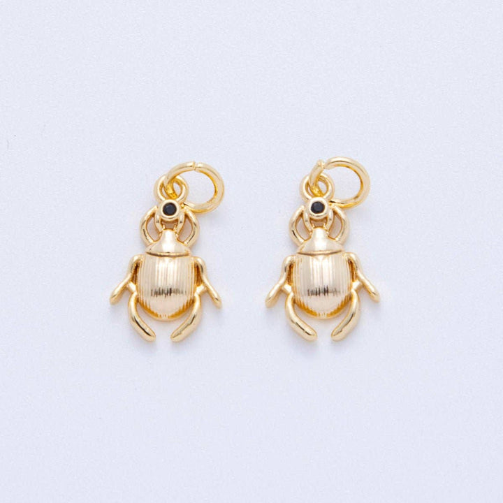 18K Gold Filled 18mm Beetle Charm