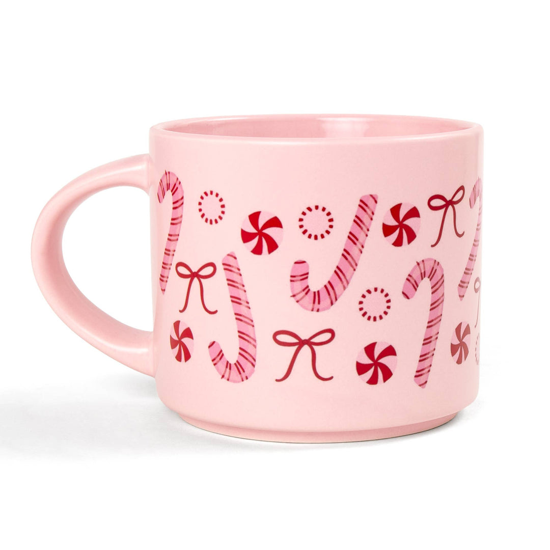 Peppermint Candy Canes Large Ceramic Mug
