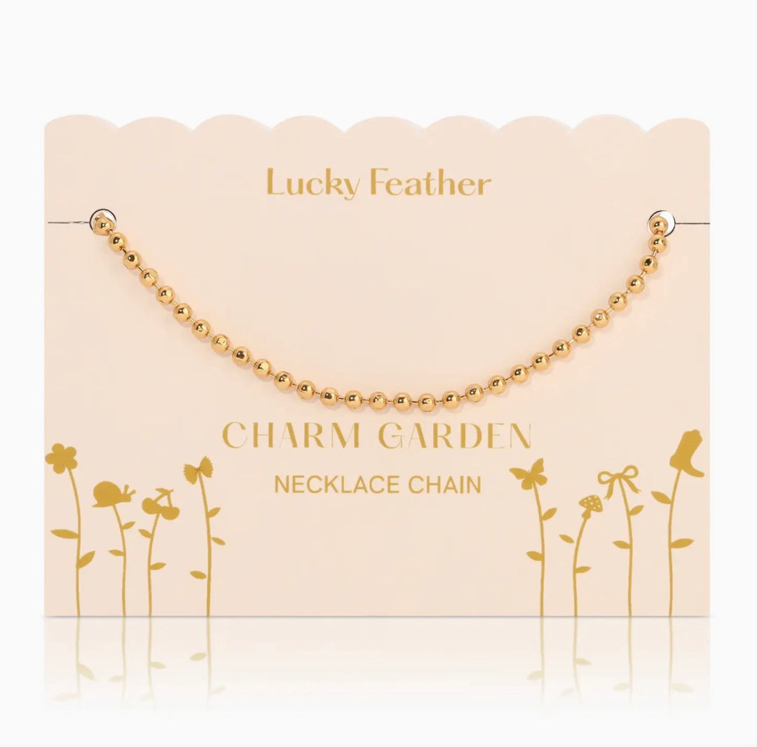 Gold Chain Charm Necklace