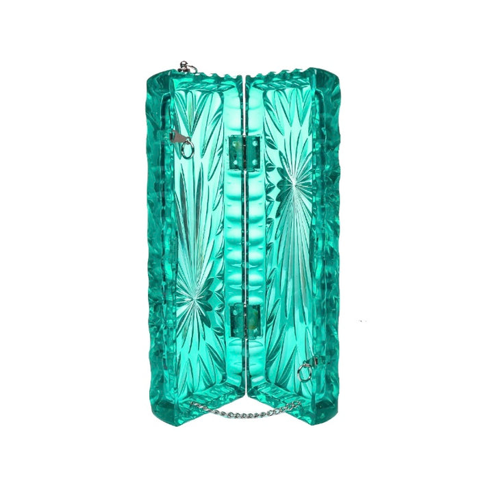 Long Rectangle Clutch Turquoise