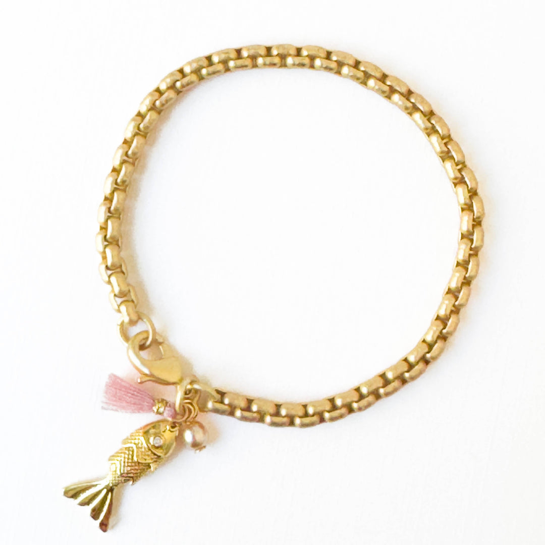 24K Gold Fish Bracelet