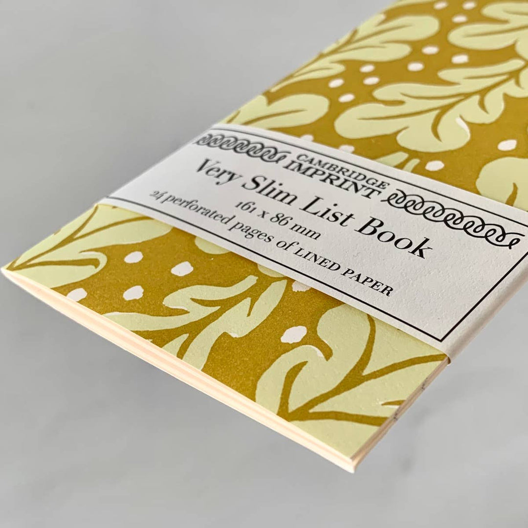 Very Slim List Book Quercus Sap Green
