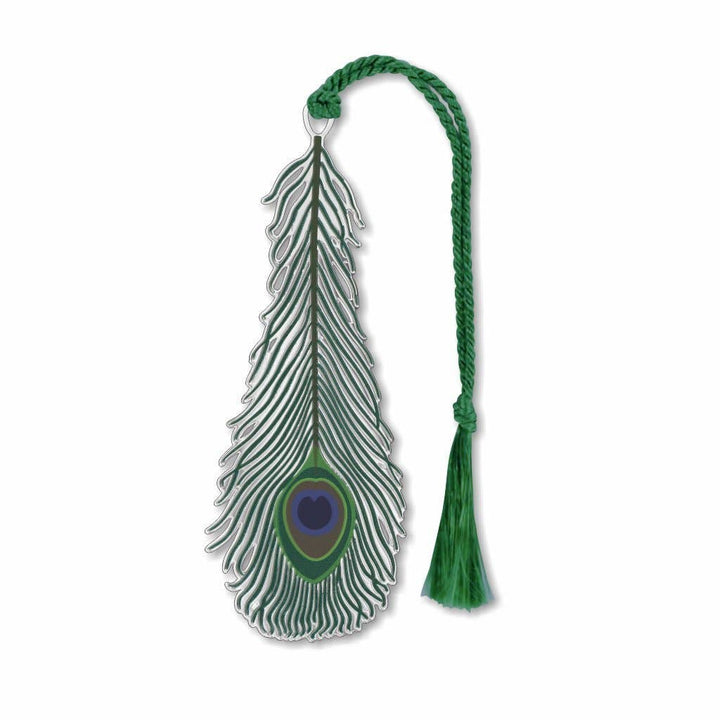 Peacock Feather Metal Bookmark