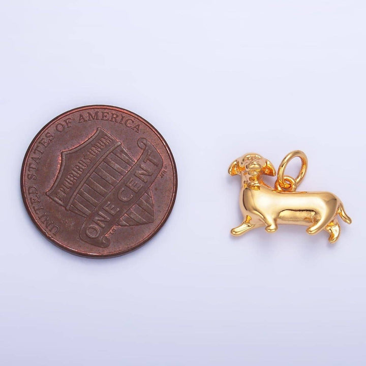 24K Gold Filled Dachshund Charm