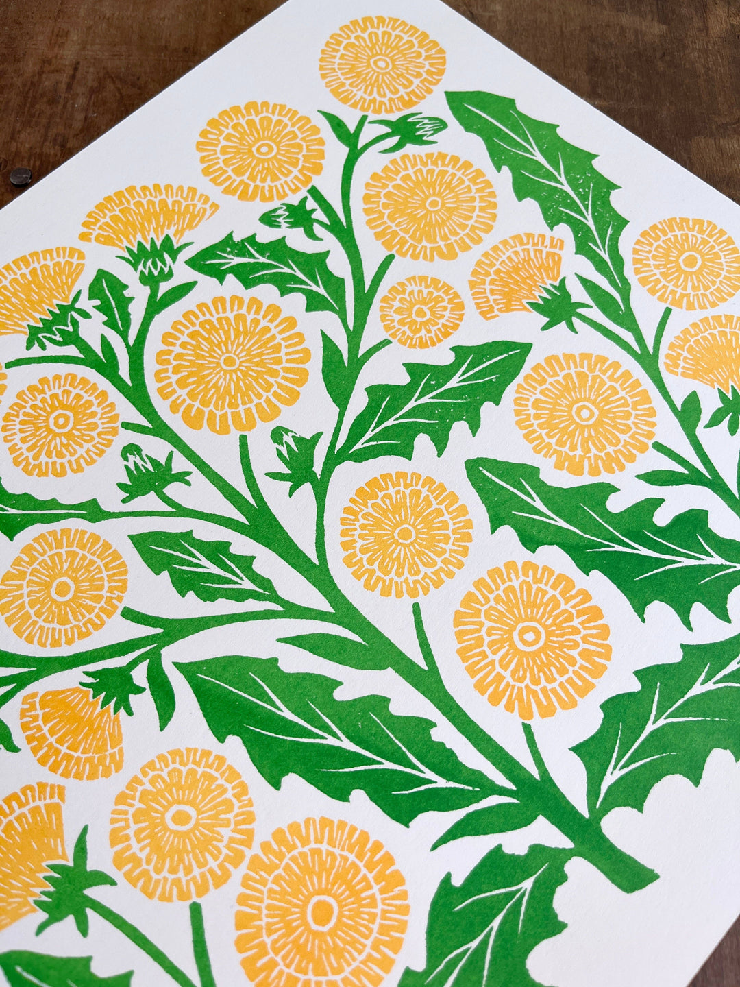 Garden Series: Dandelion Risograph Print
