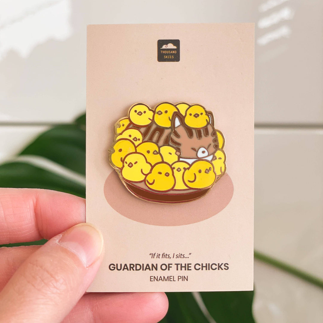 Enamel Pin - Guardian of Chicks Cat