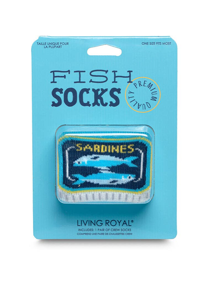 3D Packaged Socks - Sardines - Blue