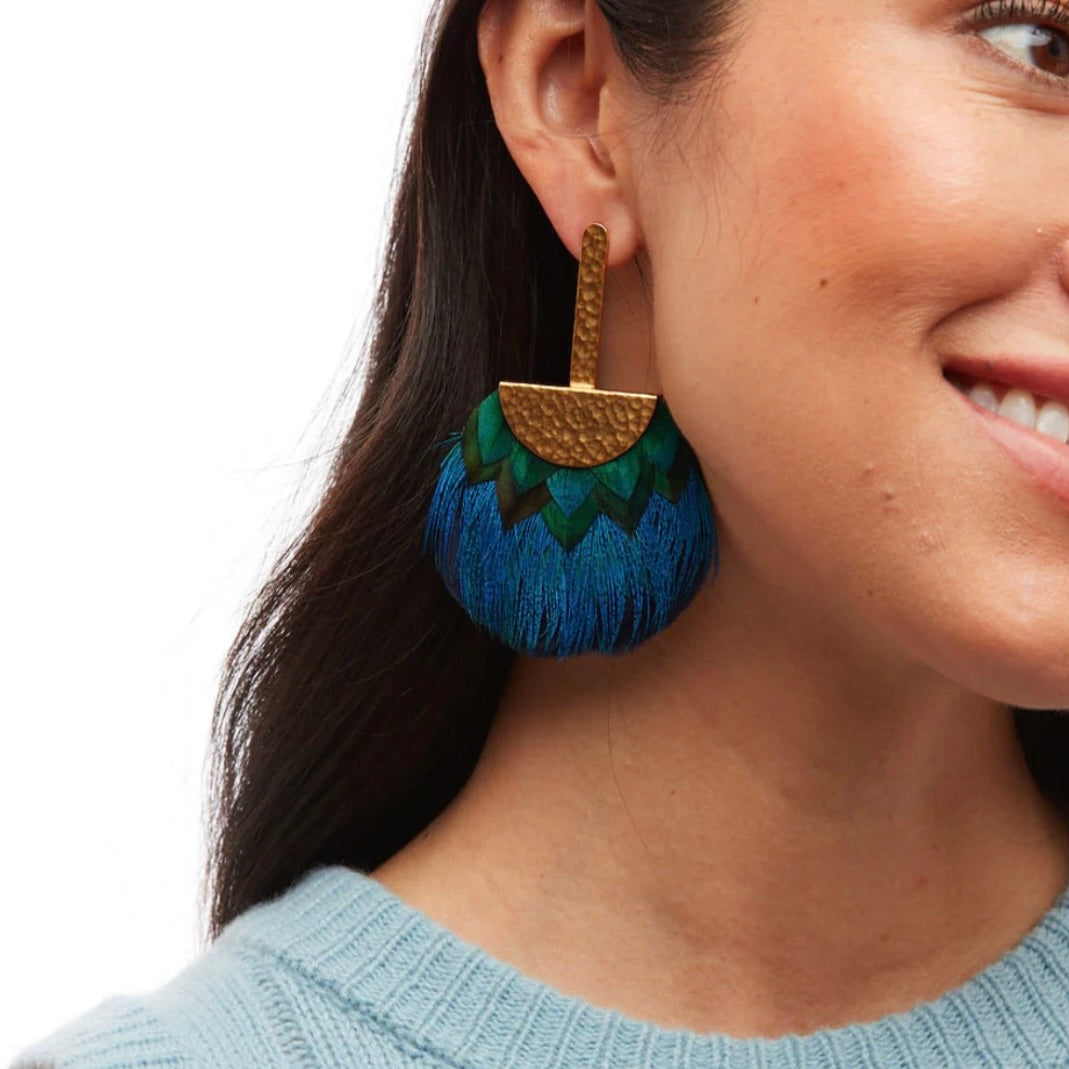 Tucket Blue Grecian Earrings