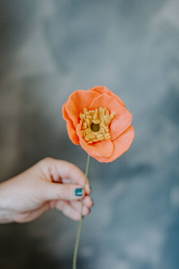 Felt Icelandic Poppy Flower