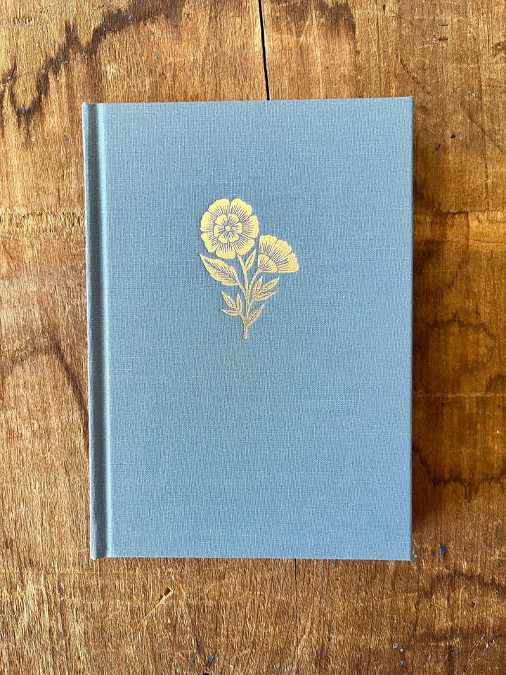 Foil Stamped Linen Journal: Denim Blue