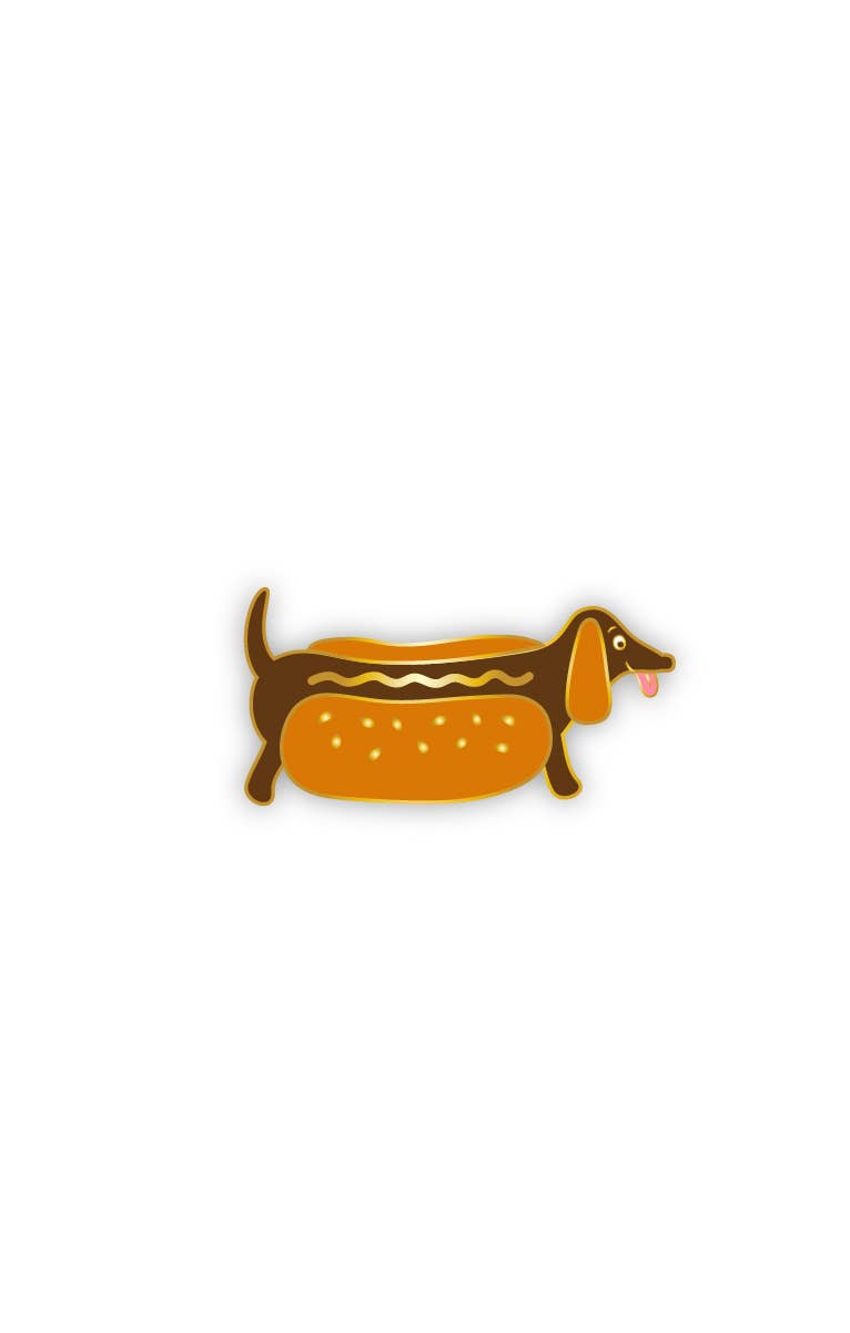 Hot Dog Enamel Pin