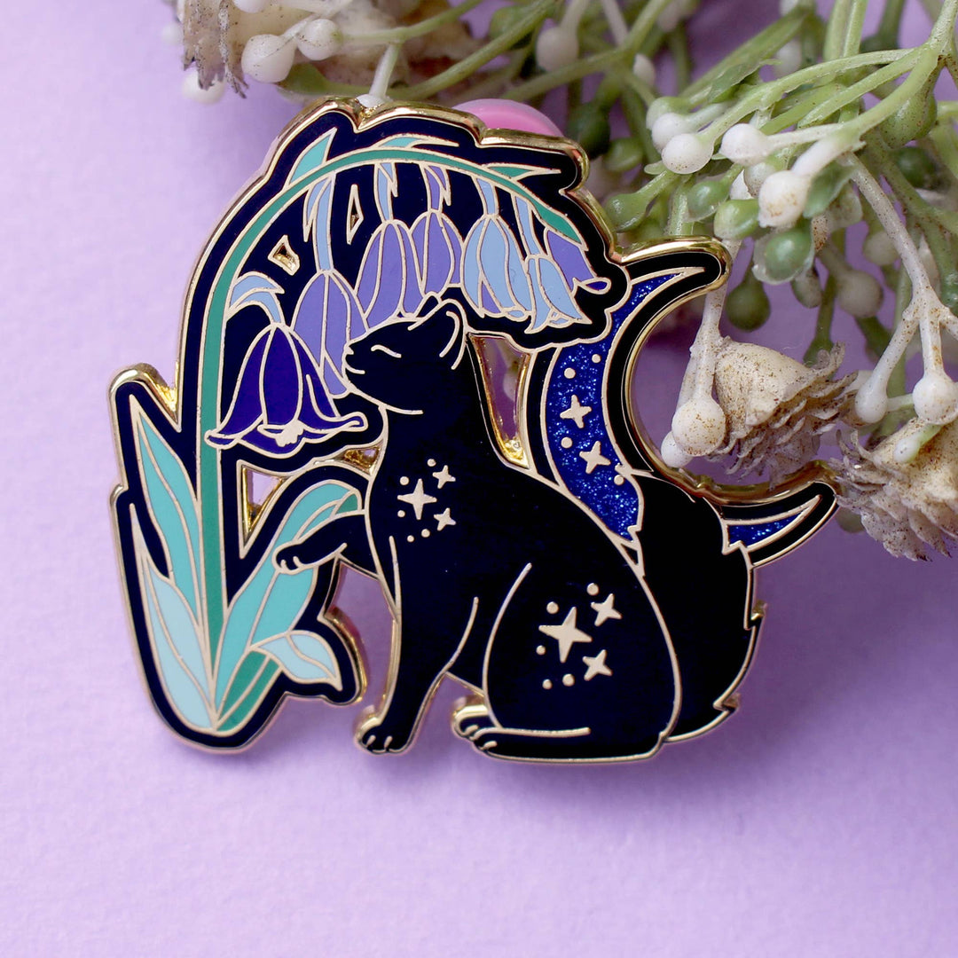 Bluebell Cat Enamel Pin: MLM Pride