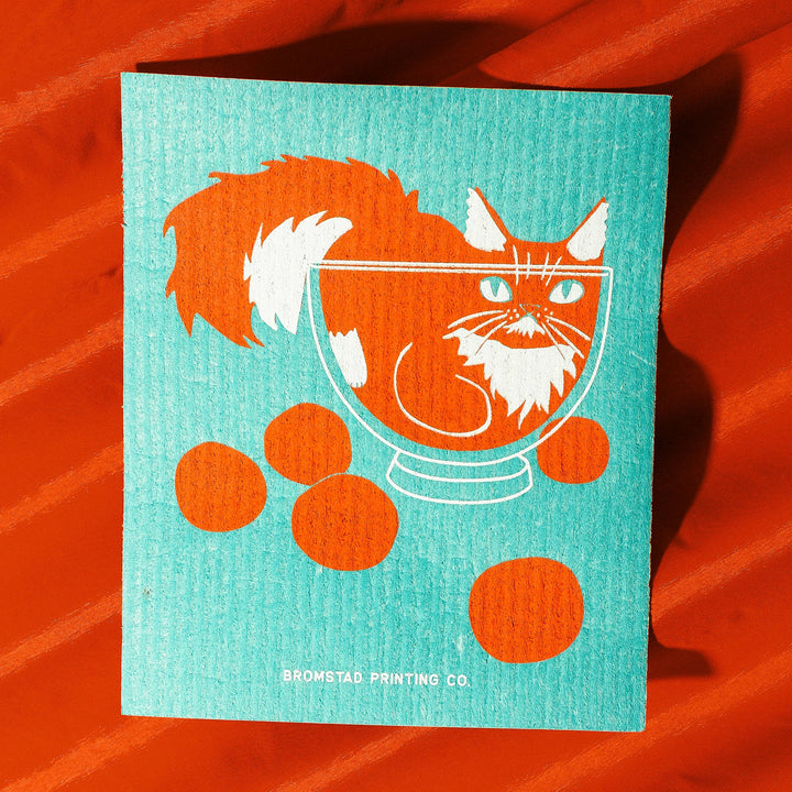 Bowl Cat - Swedish Dishcloth