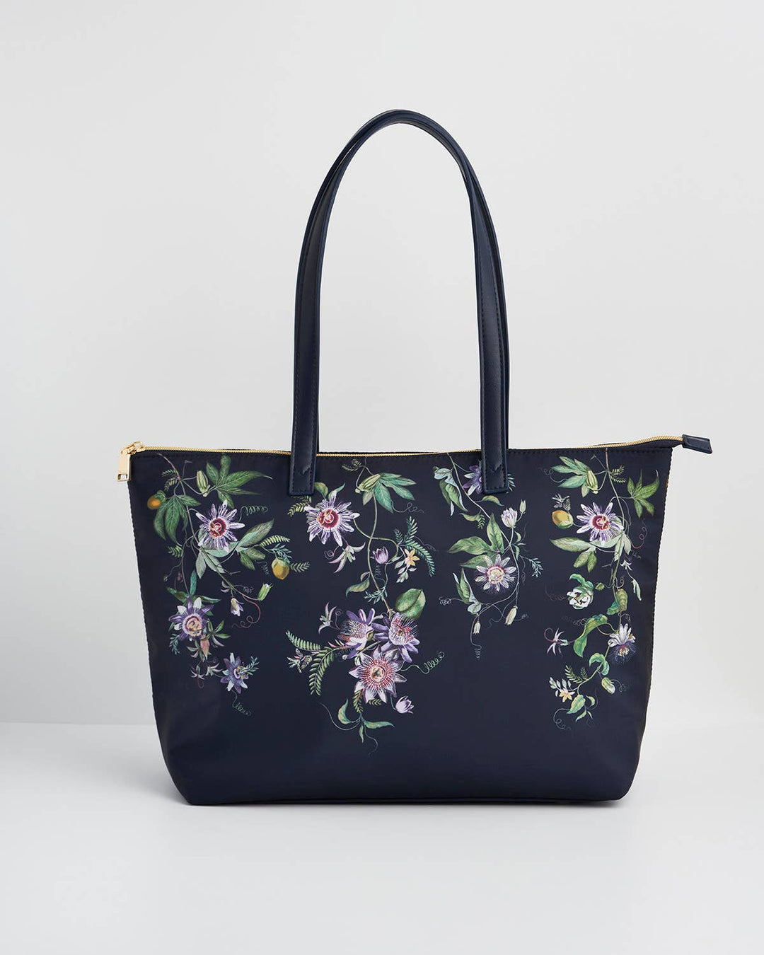 Passion Flower Navy Grab Tote