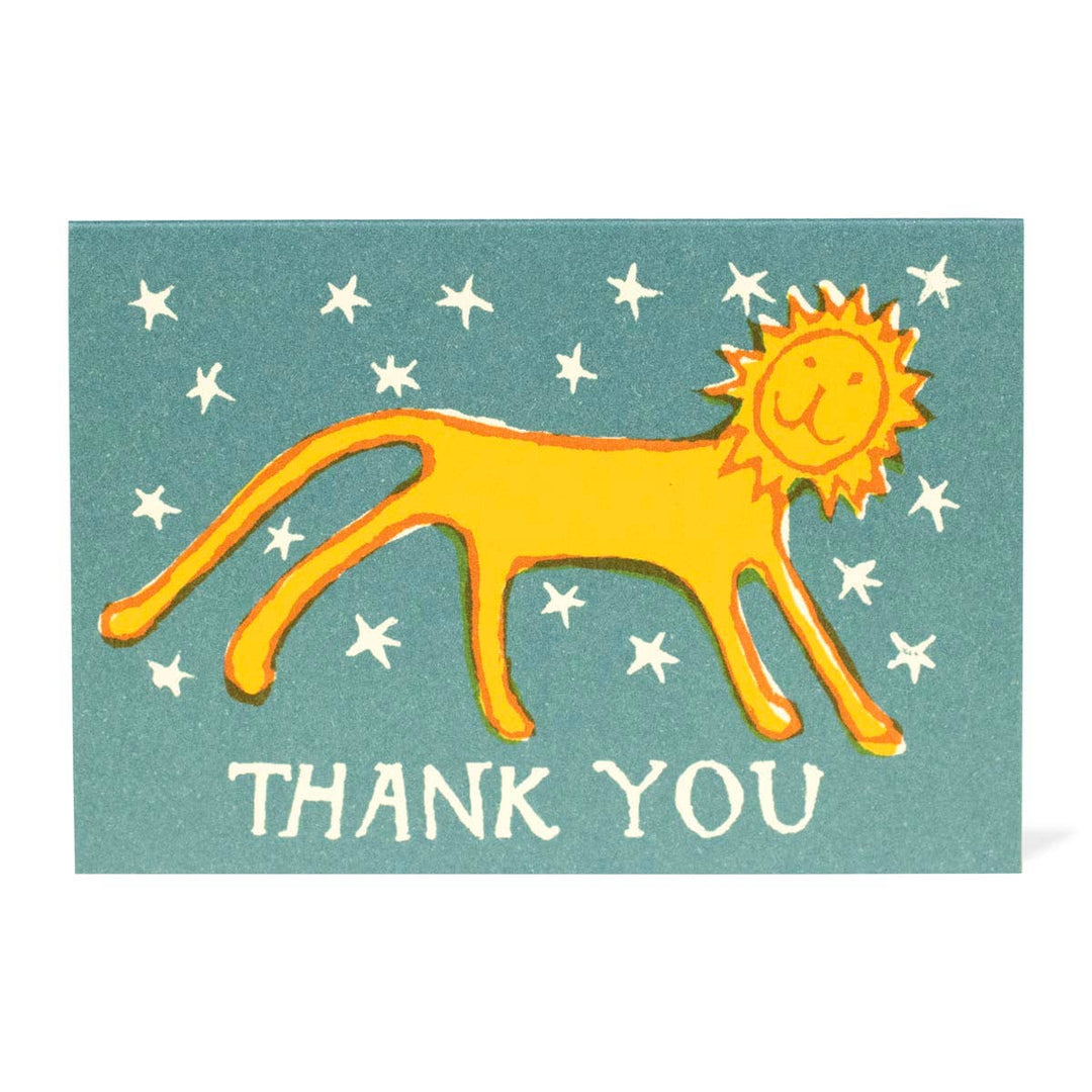 Small Card Thank You Little Lion