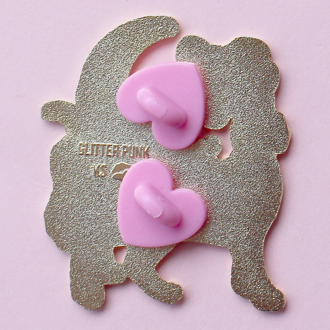 Orchid Cat Enamel Pin: Genderfluid Pride