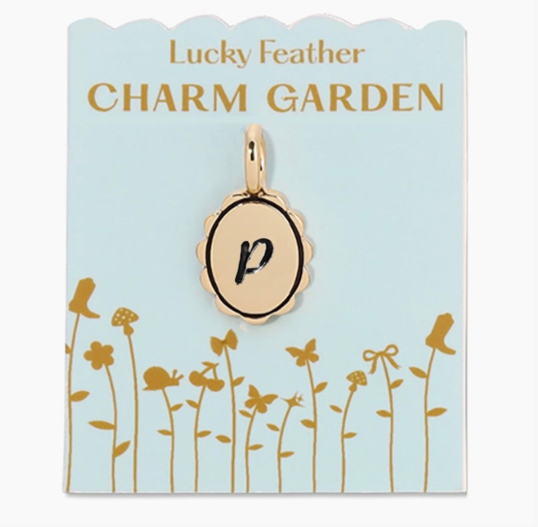 Gold Scallop P Charm
