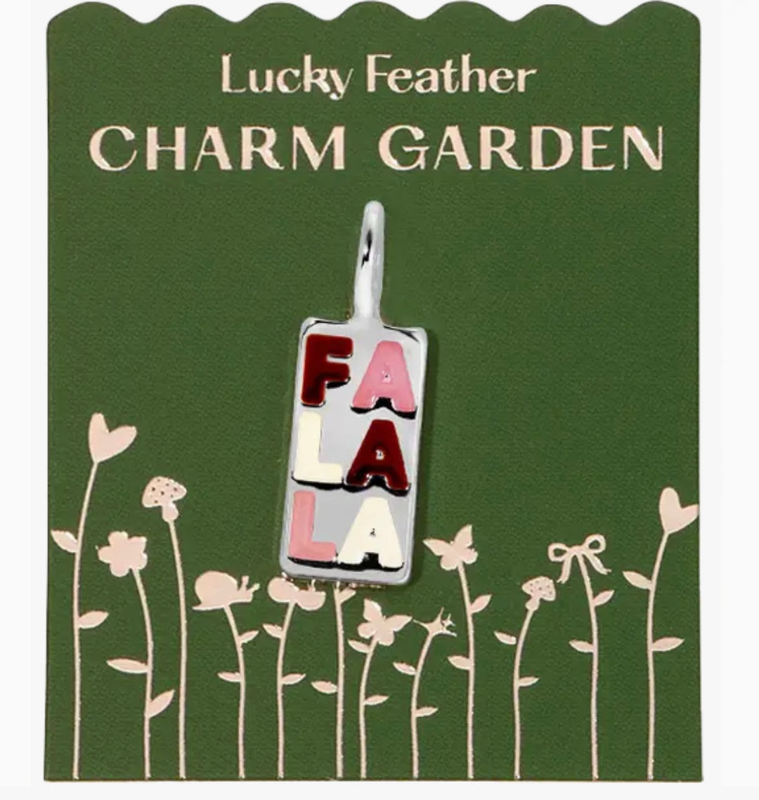 Silver FA-LA-LA Charm