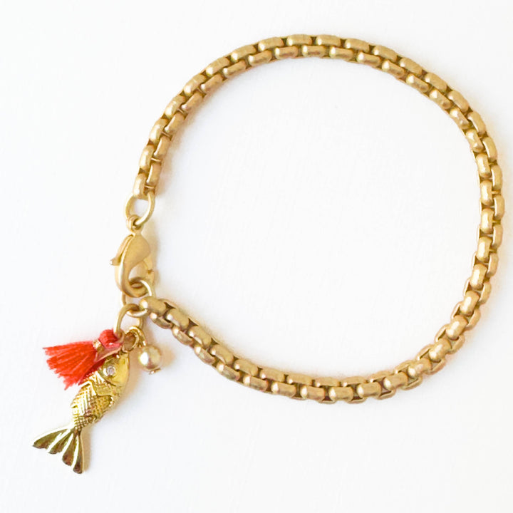 24K Gold Fish Bracelet