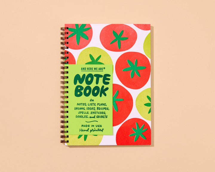Lined Spiral Notebook—Tomato
