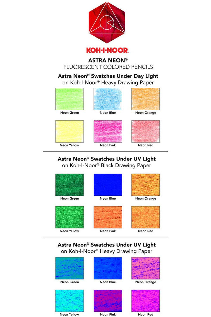 Koh-I-Noor® Astra Neon Pencil Set