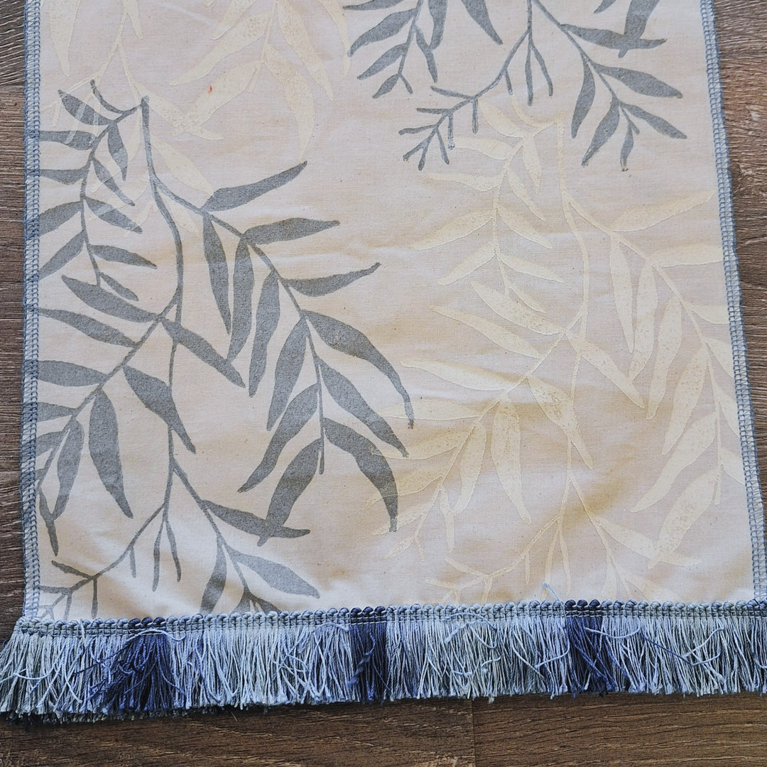 White Pepper Tree Leaves Table Runner