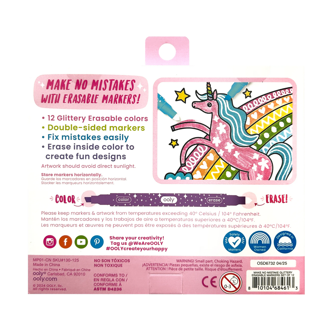 Make no Mistake!: Glittery Erasable Markers