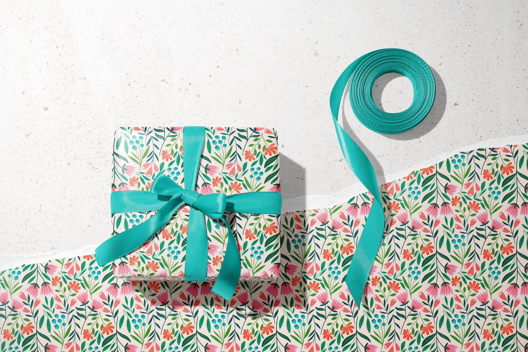 White Garden Wrapping Paper