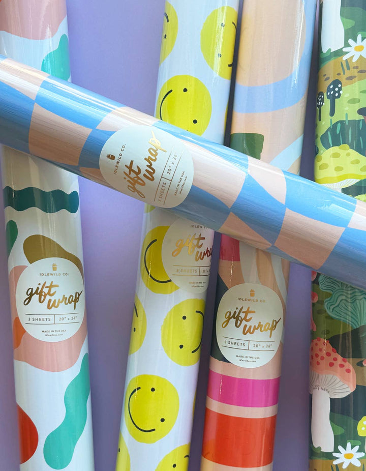 Rainbow Check Gift Wrap