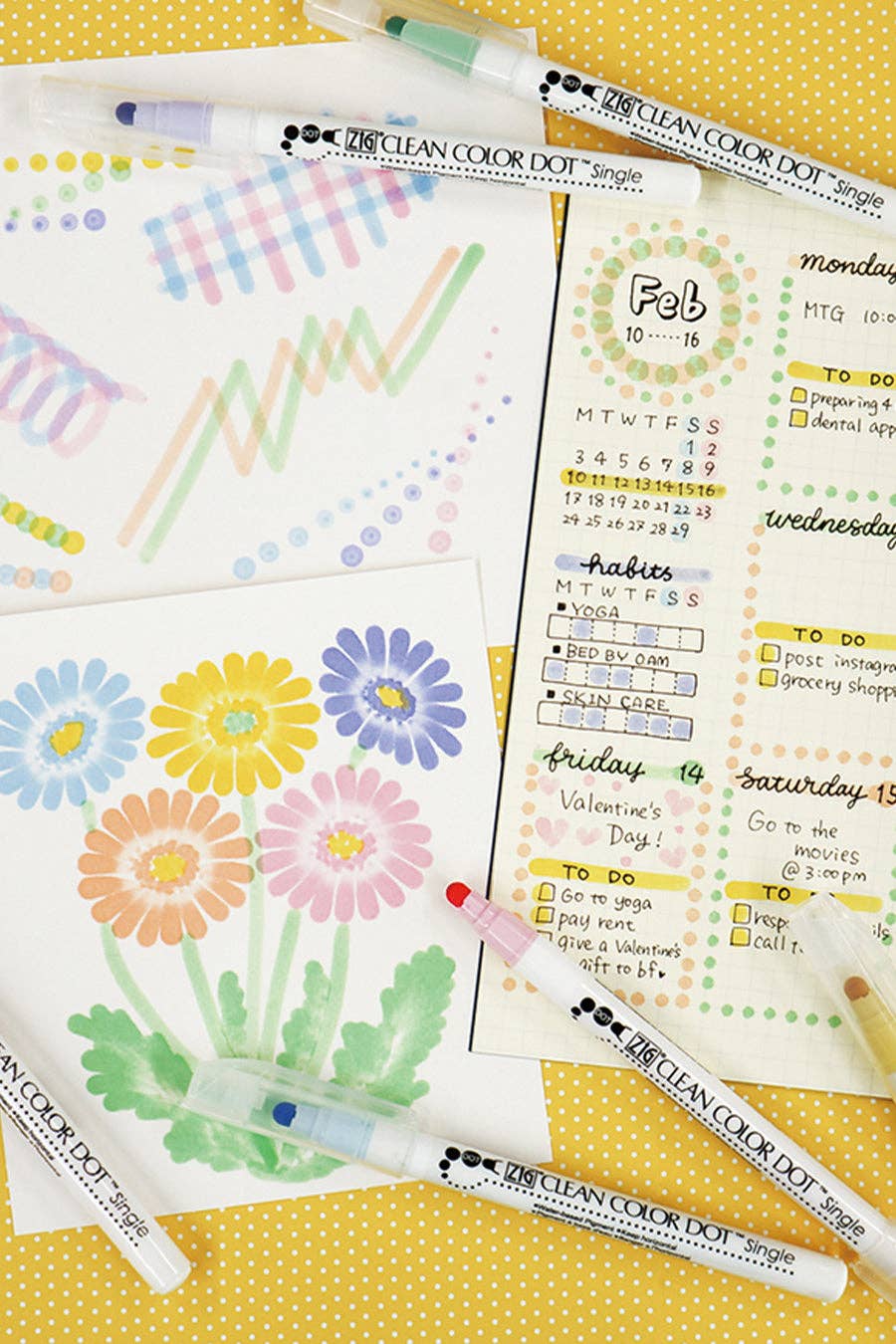 Zig Clean Color Dot Bright Colors