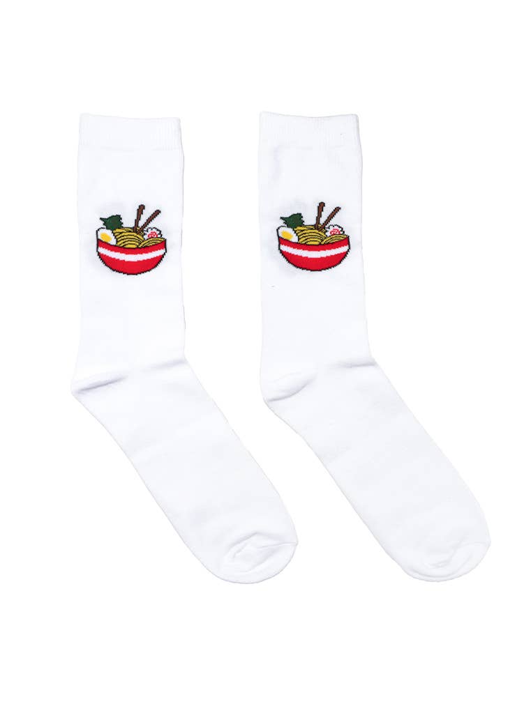 3D Packaged Socks - Ramen - White