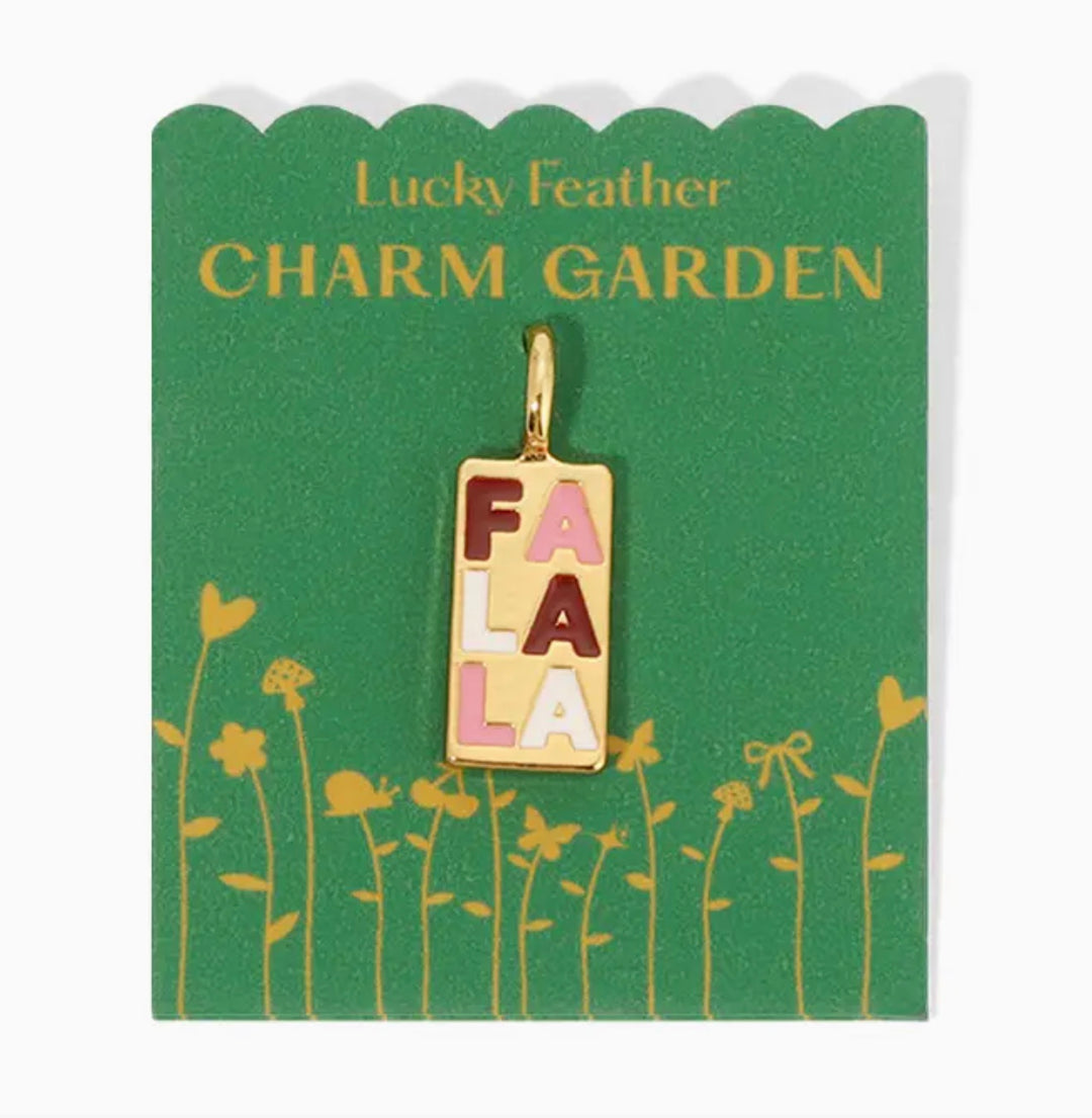 Gold FA-LA-LA Charm