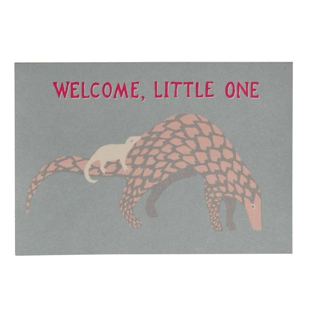Card Welcome Baby Pangolin