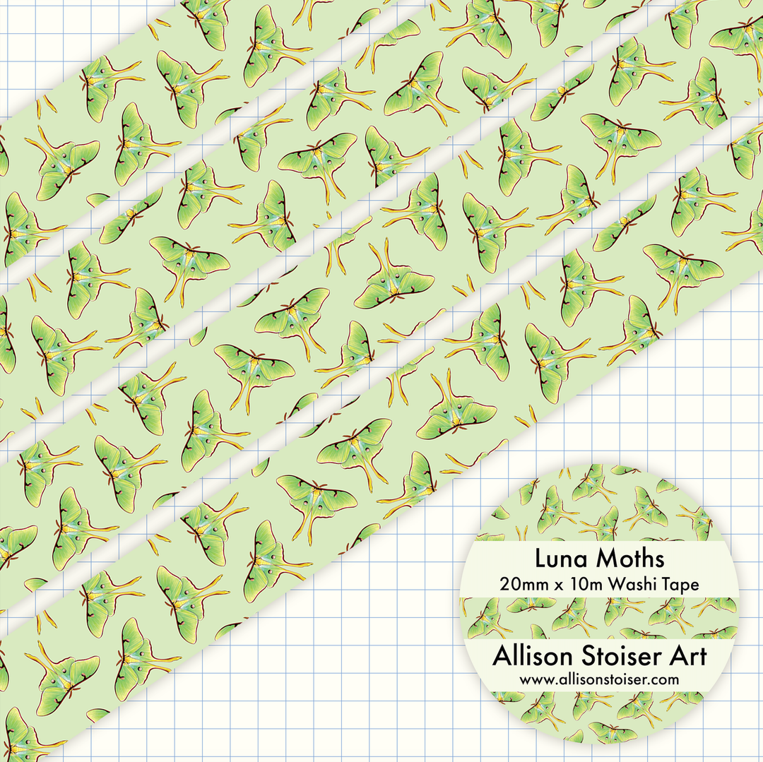 Luna Moths Washi Tape