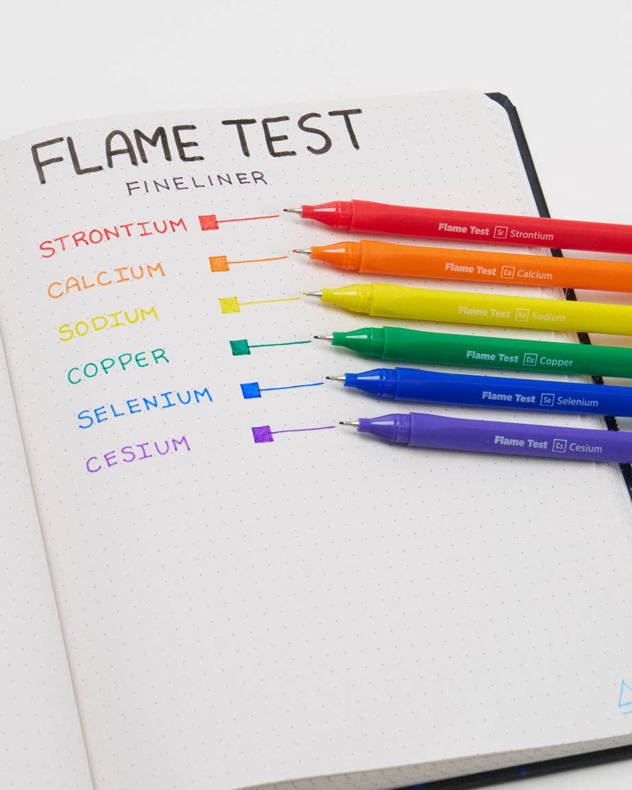 Flame Test Fineliner Pens