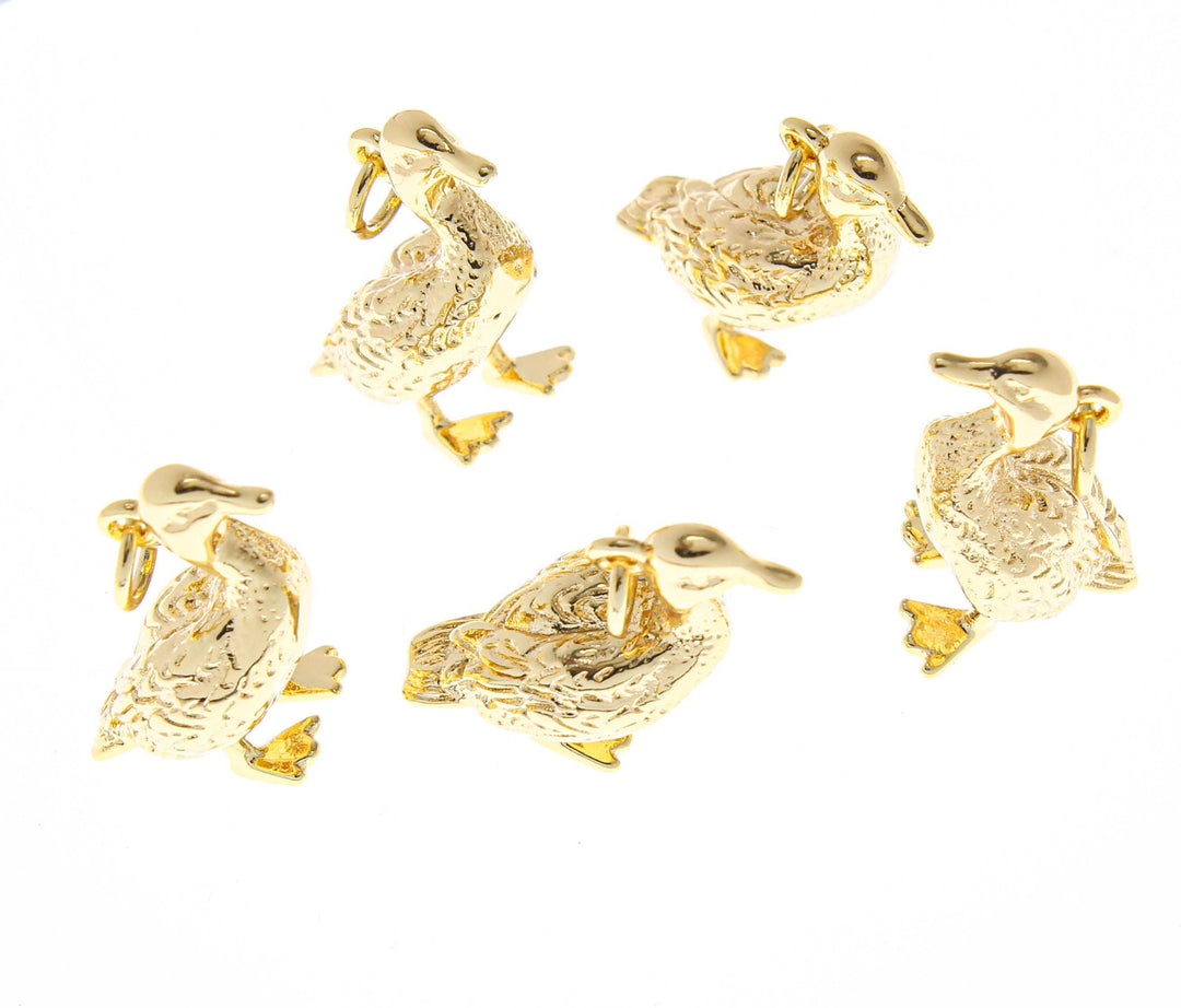 Gold Duck Charm