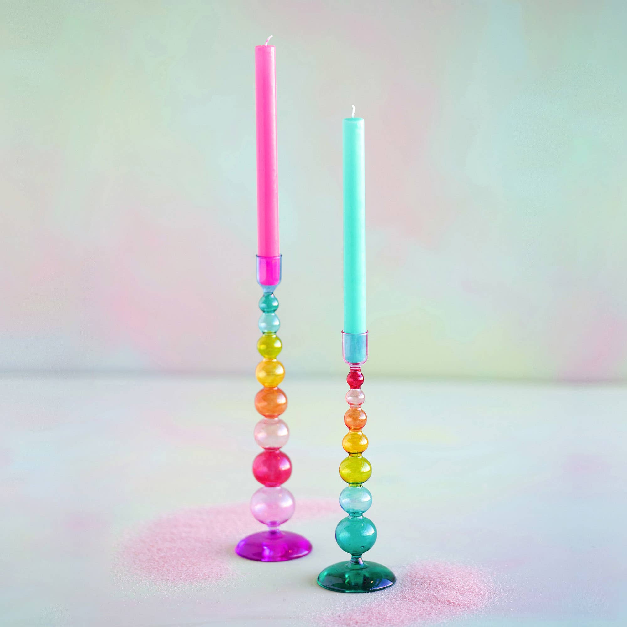 Glitterville Finial Candle Holders