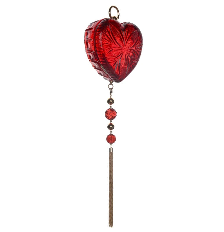 Amour Heart Clutch Burgundy