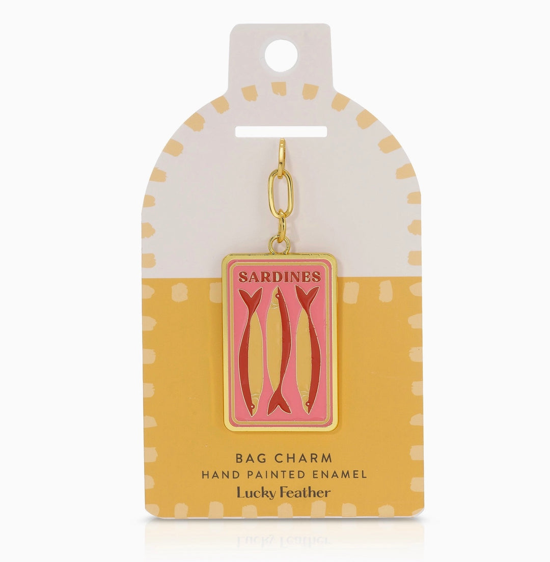 Enamel Bag Charm - Sardines