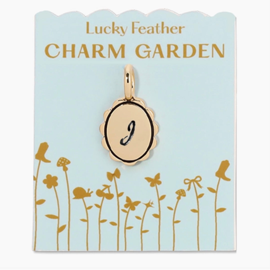 Gold Scallop J Charm