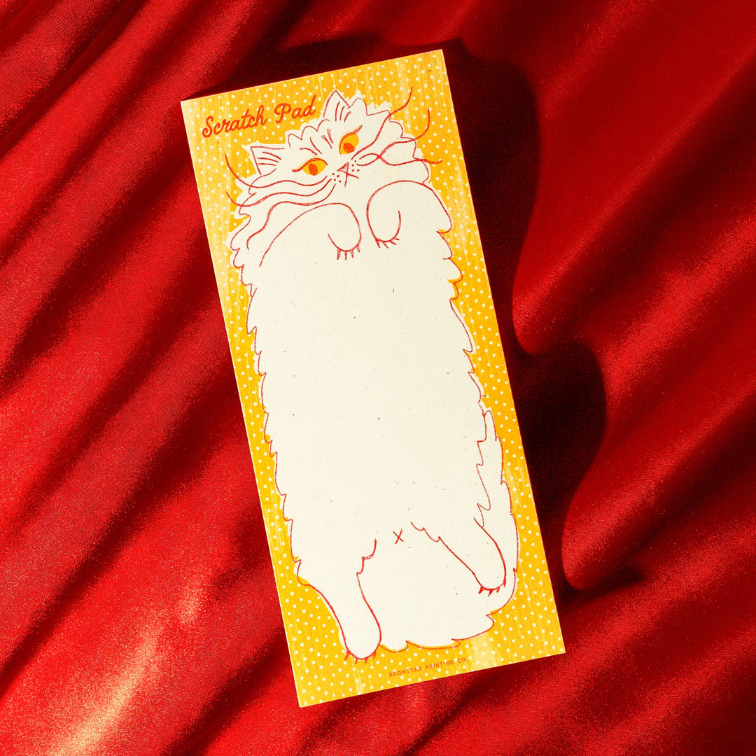 Scratch Pad Cat - Risograph Notepad