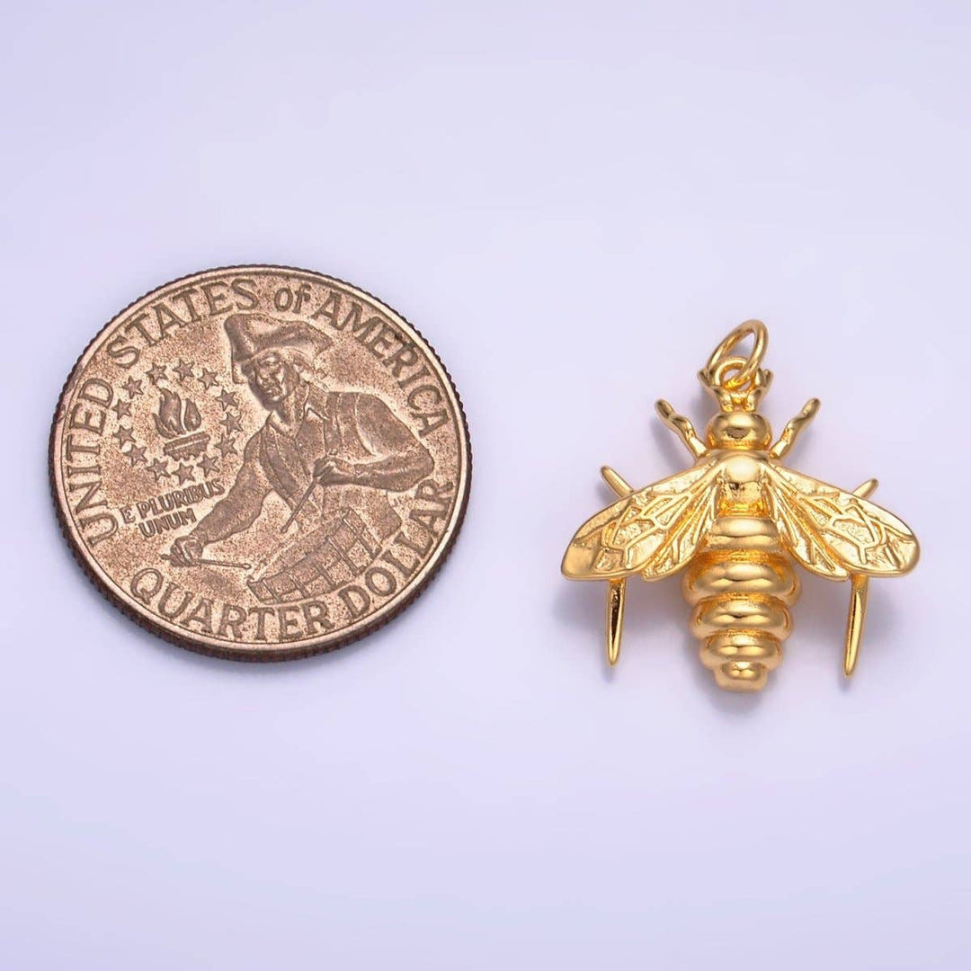 24K Gold Filled Bumble Bee Charm