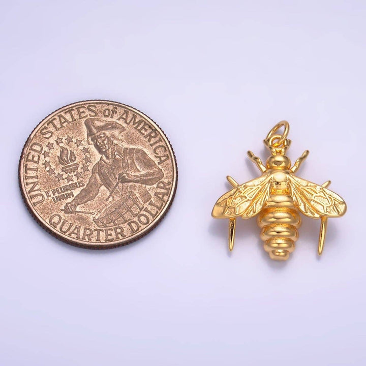 24K Gold Filled Bumble Bee Charm