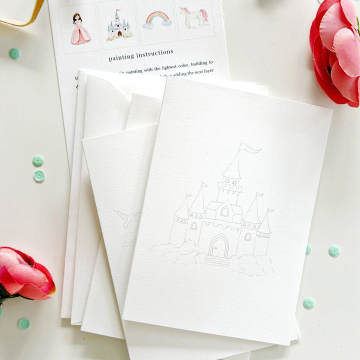 Fairytale Paintable Watercolor Notecards