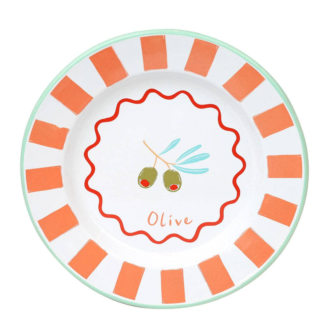 Olive Enamel Plate