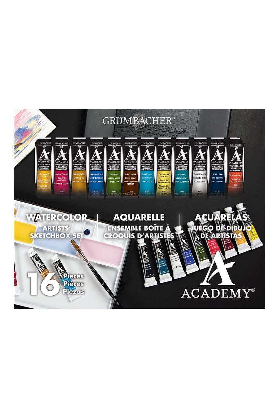 Grumbacher Academy® Watercolor 16 Piece Set