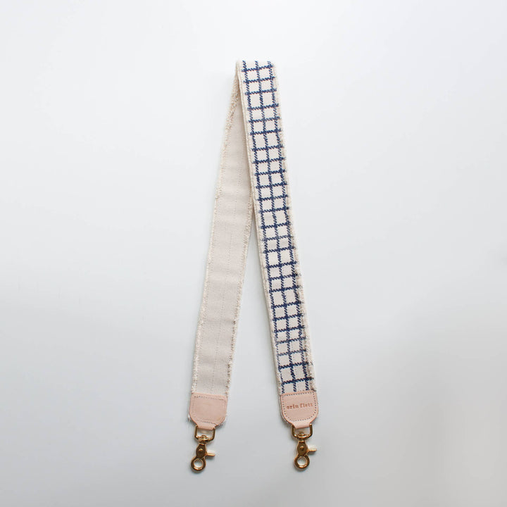 Navy Plaid Bag Strap